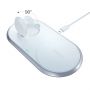 - Choetech Choetech Qi 2in1 wireless charger for smartphones  /  Apple Watch with stand  MFI  USB Type C white  T317