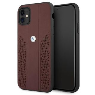 BMW BMHCN61RSPPR iPhone 11 6,1''  /  Xr czerwony / red hardcase Leather Curve Perforate