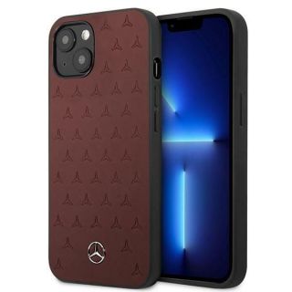 - Mercedes-Benz Mercedes MEHCP13MPSQRE iPhone 13 6,1'' czerwony / red hardcase Leather Stars Pattern sarkans