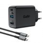 - Acefast Acefast 2in1 charger GaN 65W USB Type C  /  USB, adapter HDMI adapter 4K 60Hz  set with cable  black  A17 black