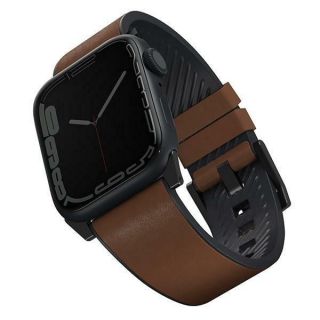 - UNIQ Uniq Straden Leather Hybrid Strap for Watch 1 / 2 / 3 / 4 / 5 / 6 / 7 / 8 / SE / SE2 / Ultra 42 / 44 / 45 / 49mm brown