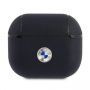 BMW BMA3SSLNA AirPods 3 cover granatowy / navy Geniune Leather Silver Logo