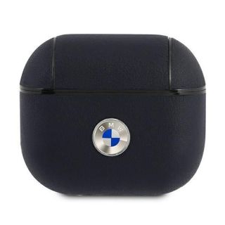 BMW BMA3SSLNA AirPods 3 cover granatowy / navy Geniune Leather Silver Logo