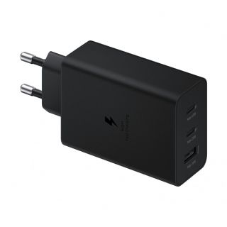 Samsung charger 2x USB Type C  /  USB PPS, Power Delivery PD 65W, QC 3.0, AFC, FCP black  EP-T6530NBEGEU