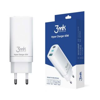3MK HyperCharger 65W 2xUSB-C + 1xUSB-A charger GAN, PD + QC