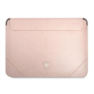 GUESS Guess Guess Saffiano Triangle Logo case for a 16" laptop - pink