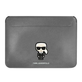 - Karl Karl Saffiano Ikonik Karl case for a 13-14" laptop silver sudrabs