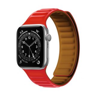 - Hurtel Magnetic Strap Strap for Watch 7 / 8 / 9 41mm Magnetic Wristband Bracelet Bracelet Red sarkans