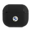 Aksesuāri Mob. & Vied. telefoniem BMW BMA3SSLBK AirPods 3 cover czarny / black Geniune Leather Silver Logo m...» 