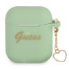 Aksesuāri Mob. & Vied. telefoniem GUESS GUA2LSCHSN AirPods cover green / green Silicone Charm Heart Collection...» 