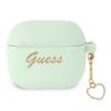 Aksesuāri Mob. & Vied. telefoniem GUESS GUA3LSCHSN AirPods 3 cover green / green Silicone Charm Heart Collecti...» 