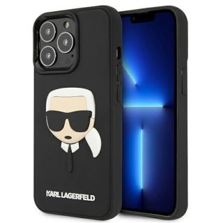 - Karl Lagerfeld Karl Lagerfeld KLHCP13LKH3DBK iPhone 13 Pro  /  13 6,1'' czarny / black hardcase 3D Rubber Karl`s Head melns