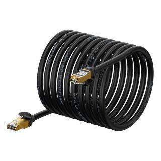 Baseus Speed Seven network cable RJ45 10Gbps 20m black  WKJS010901 melns