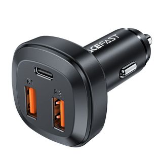 - Acefast Acefast car charger 66W 2x USB  /  USB Type C, PPS, Power Delivery, Quick Charge 4.0, AFC, FCP, SCP black  B9 melns