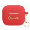 Aksesuāri Mob. & Vied. telefoniem GUESS GUA3LSCHSR AirPods 3 cover red / red Silicone Charm Heart Collection s...» 
