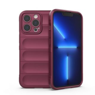 - Hurtel Magic Shield Case for iPhone 13 Pro Max flexible armored burgundy cover