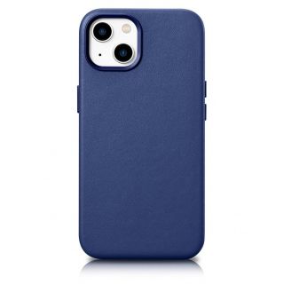 - iCarer iCarer Case Leather cover for iPhone 14 case made of natural leather blue  WMI14220705-BU   MagSafe compatible zils