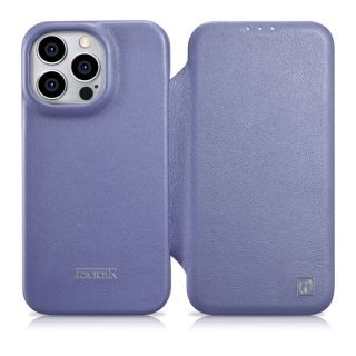 - iCarer iCarer CE Premium Leather Folio Case iPhone 14 Pro Max Magnetic Flip Leather Folio Case MagSafe Light Purple  WMI14220716-LP purpurs