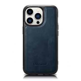 - iCarer iCarer Leather Oil Wax case for iPhone 14 Pro Max leather case blue  WMI14220720-BU zils