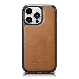 - iCarer iCarer Leather Oil Wax case for iPhone 14 Pro Max leather cover brown  WMI14220720-TN brūns