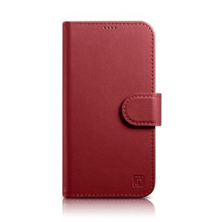 - iCarer iCarer Wallet Case 2in1 iPhone 14 Leather Flip Case Anti-RFID Red  WMI14220725-RD sarkans