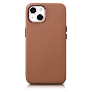 - iCarer iCarer Case Leather Case Cover for iPhone 14 Plus Brown  MagSafe Compatible brūns