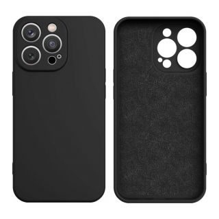 - Hurtel Silicone case for iPhone 13 Pro Max silicone cover black melns