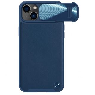 - Nillkin Nillkin CamShield Leather S Case iPhone 14 Plus case with camera cover blue zils