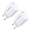 Bezvadu ierīces un gadžeti - Choetech charger set Q5004 20W PD iPhone 12/13 white (2pcs)  