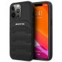 - Mercedes-Benz AMG AMHCP14LGSEBK iPhone 14 Pro 6.1 "black  /  black hardcase Leather Debossed Lines
