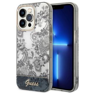 GUESS GUHCP14LHGPLHG iPhone 14 Pro 6.1" grey / grey hardcase Porcelain Collection pelēks