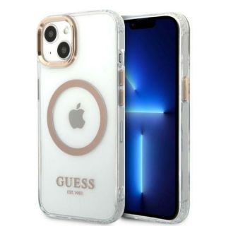 GUESS GUHMP13MHTRMD iPhone 13 6.1 "gold  /  gold hard case Metal Outline Magsafe