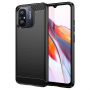 - Hurtel Carbon Case for Xiaomi Redmi 11A  /  Poco C55  /  Redmi 12C Flexible Silicone Carbon Cover Black