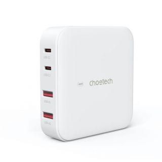 - Choetech Choetech PD8008 100W GaN fast charger 2x USB-A  /  2x USB-C white balts