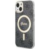 Aksesuāri Mob. & Vied. telefoniem GUESS Guess Guess 4G MagSafe case for iPhone 14 - black melns 