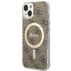 Aksesuāri Mob. & Vied. telefoniem GUESS Guess Guess 4G MagSafe case for iPhone 14 - brown brūns 