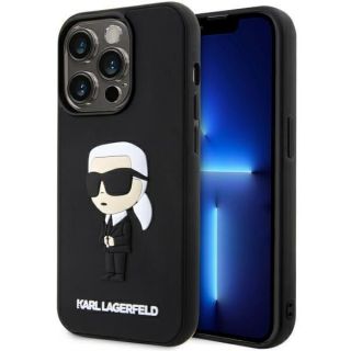 - Karl Lagerfeld Karl Lagerfeld KLHCP14L3DRKINK iPhone 14 Pro 6.1'' black / black hardcase Rubber Ikonik 3D melns