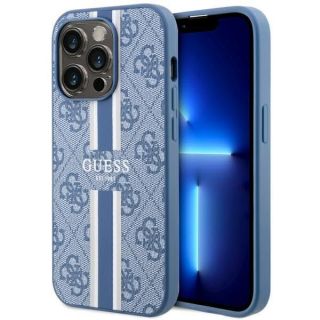 GUESS GUHMP14XP4RPSB iPhone 14 Pro Max 6.7'' blue / blue hardcase 4G Printed Stripes MagSafe zils