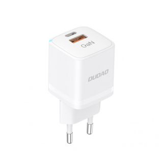 - Dudao Wall charger GaN 33W PPS USB C / USB Dudao A13Pro white balts