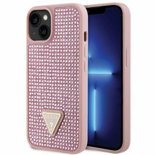 GUESS Guess Guess Rhinestone Triangle case for iPhone 14 Plus - pink rozā