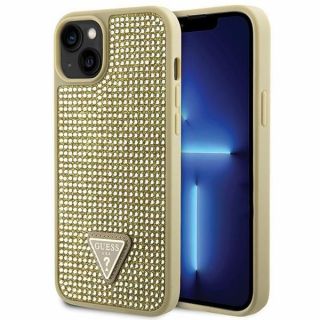 GUESS GUHCP14SHDGTPD iPhone 14 6.1'' gold / gold hardcase Rhinestone Triangle zelts