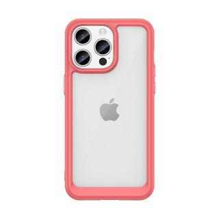 - Hurtel Reinforced case with a flexible frame for iPhone 15 Pro Outer Space red sarkans