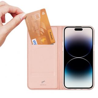 - Dux Ducis Dux Ducis Skin Pro Wallet Case for iPhone 15 Pro Pink rozā