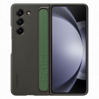 Samsung Samsung Silicone case for Samsung Galaxy Z Fold 5 with stand and strap - black melns