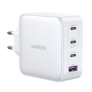 - Ugreen Fast charger GaN 3xUSB C  /  USB 100W PPS Ugreen CD226 white balts