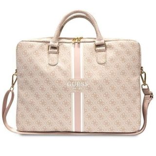 GUESS Guess Guess 4G Printed Stripes bag for a 16" laptop - pink rozā