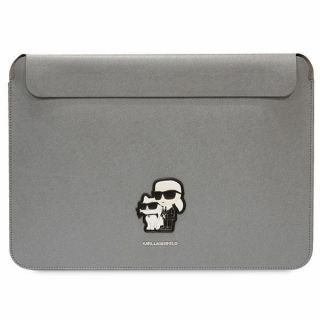 - Karl Karl Saffiano Karl&Choupette case for a 16" laptop silver