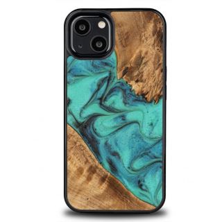 - Bewood Bewood Unique Turquoise iPhone 13 Wood and Resin Case Turquoise Black melns