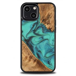 - Bewood Wood and Resin Case for iPhone 13 Bewood Unique Turquoise Turquoise Black melns