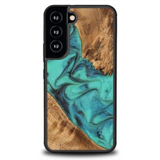 - Bewood Wood and resin case for Galaxy S22 Bewood Unique Turquoise turquoise and black melns